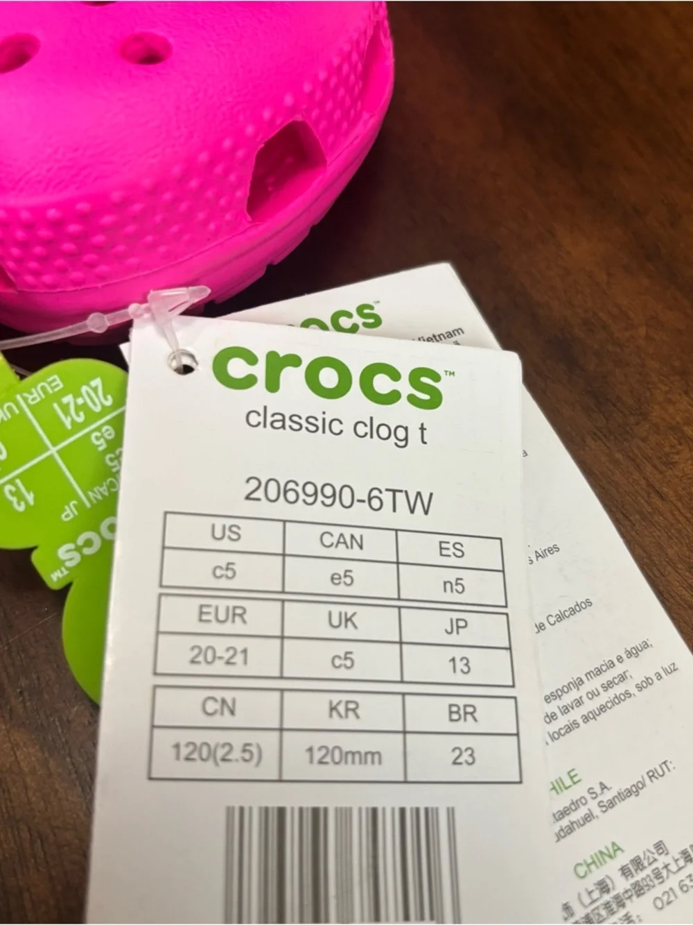 CROCS Kids Classic Clog - Hot Pink